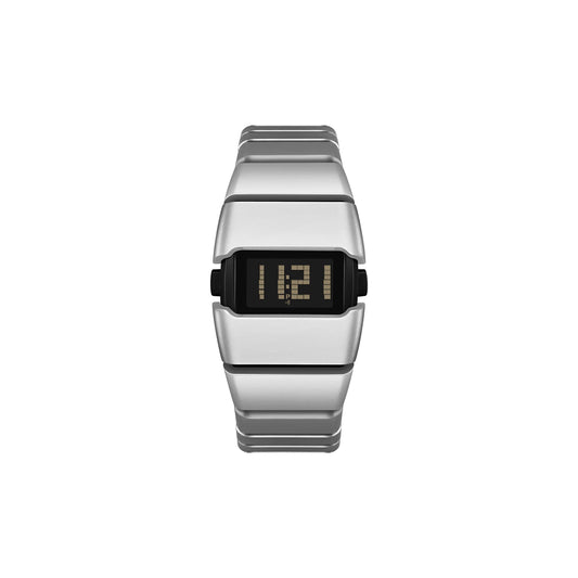 FIRLE Unique Digital Watch for Men, Retro Punk Wristwatch with Alarm Stopwatch Day Date, Luminous 12/24 Hour Display