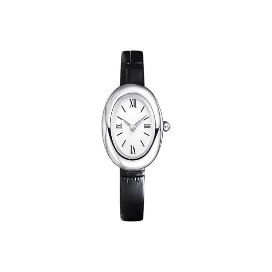 FIRLE Bracelet Watch for Women - Elegant 24mm Oval Dial Bangle Watch - Gold Jewelry Style Quartz Wristwatch - Dainty Vintage