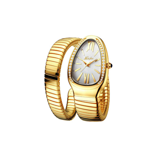 FIRLE Snake Face Watch for Women 5.9-7.1in Snake Shape Face Women Watches Ladies Watches Waterproof Steel Dainty Dress Female Wrist Watches Relogio Feminino