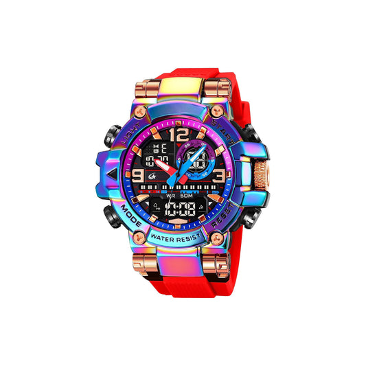 FIRLE Men's Tactical Military Watches for Men Sports Outdoor Watch 55mm Large Face 50M Waterproof Date Multi Function LED Alarm Rugged Wristwatch for Training Hiking Adventure